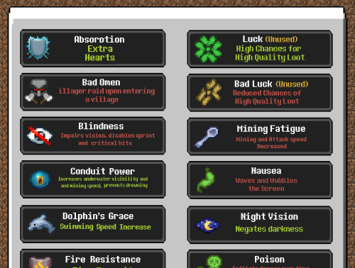 Minecraft Potions Effect Guide