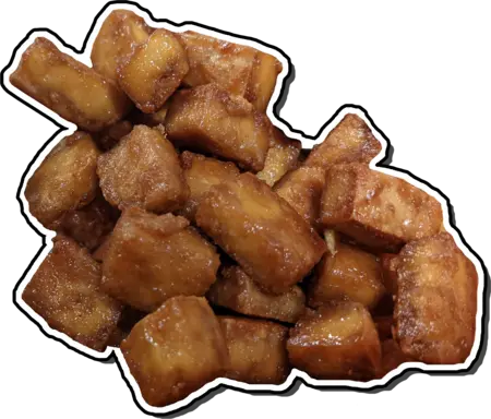 Crispy little tofu bites.